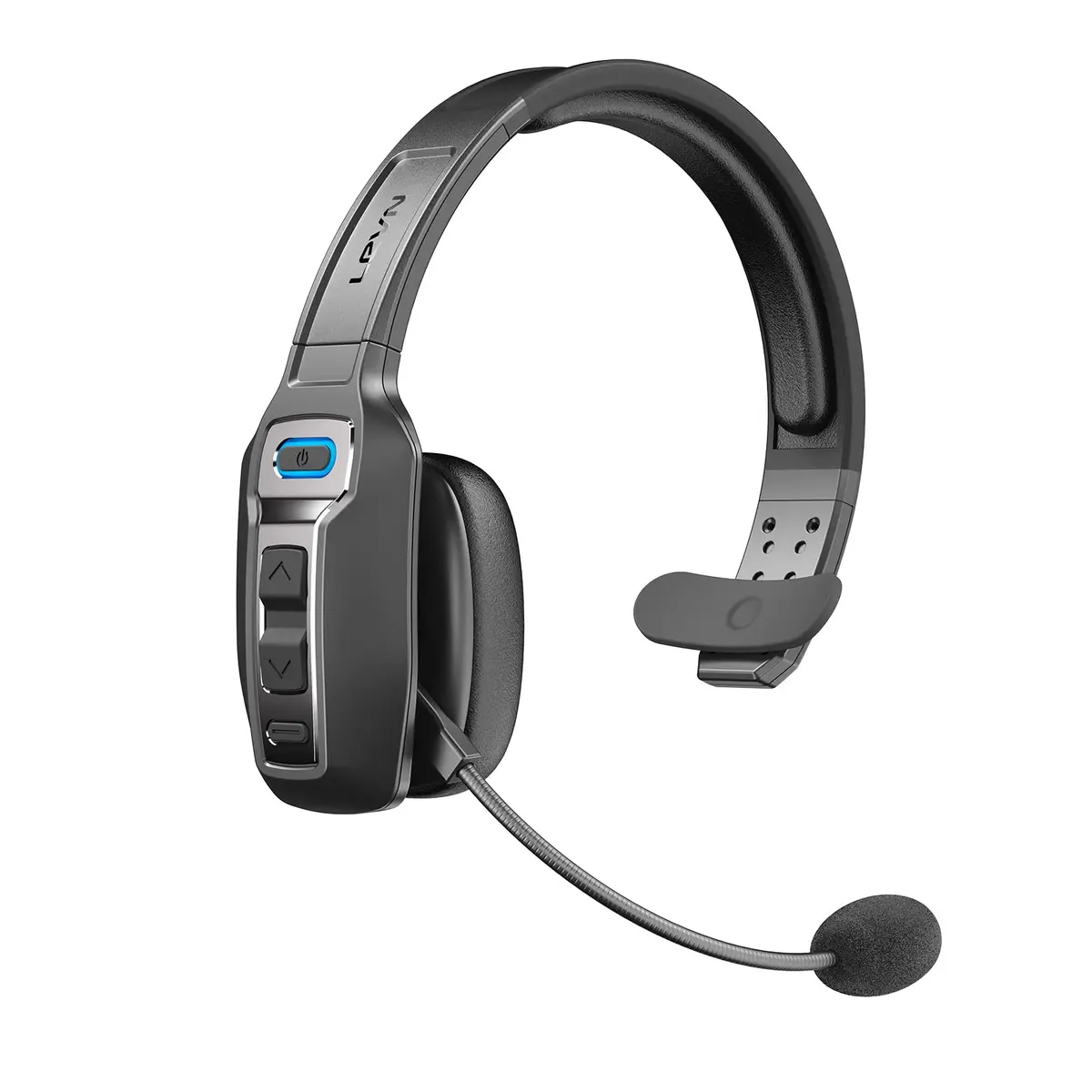LEVN Bluetooth Headset with Microphone | AI Noise Cancelling & 65 Hrs Battery | Wireless On-Ear Headphones for Trucker & Office - main product image