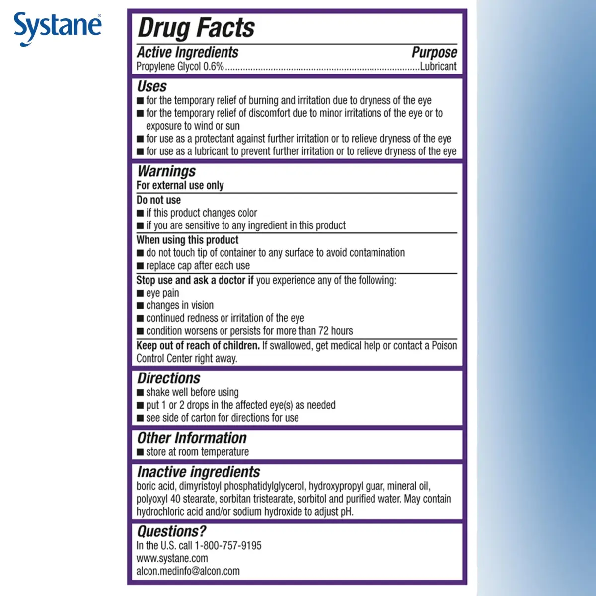 Systane Complete Preservative-Free Dry Eye Drops 10ml (0.3 Fl Oz) (0.6% Propylene Glycol) | FDA Approved Lubricant for All Dry Eye Types - view 4