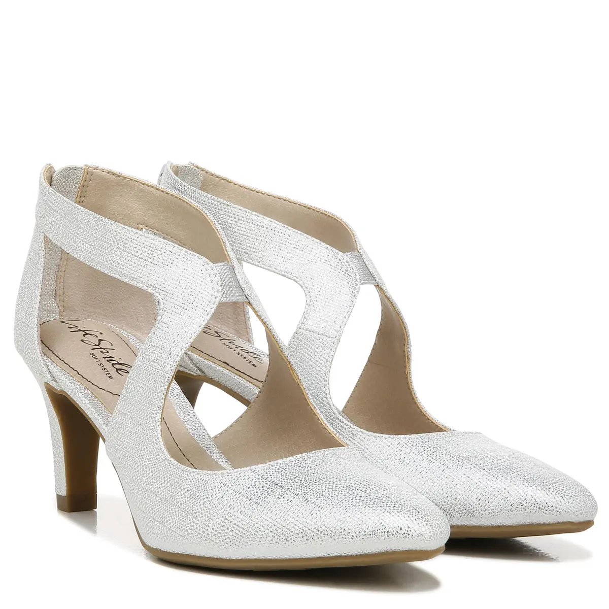 LifeStride Giovanna 2 Pump Silver 9 Wide | Elegant Comfort with 2.75 inch Heel - view 8