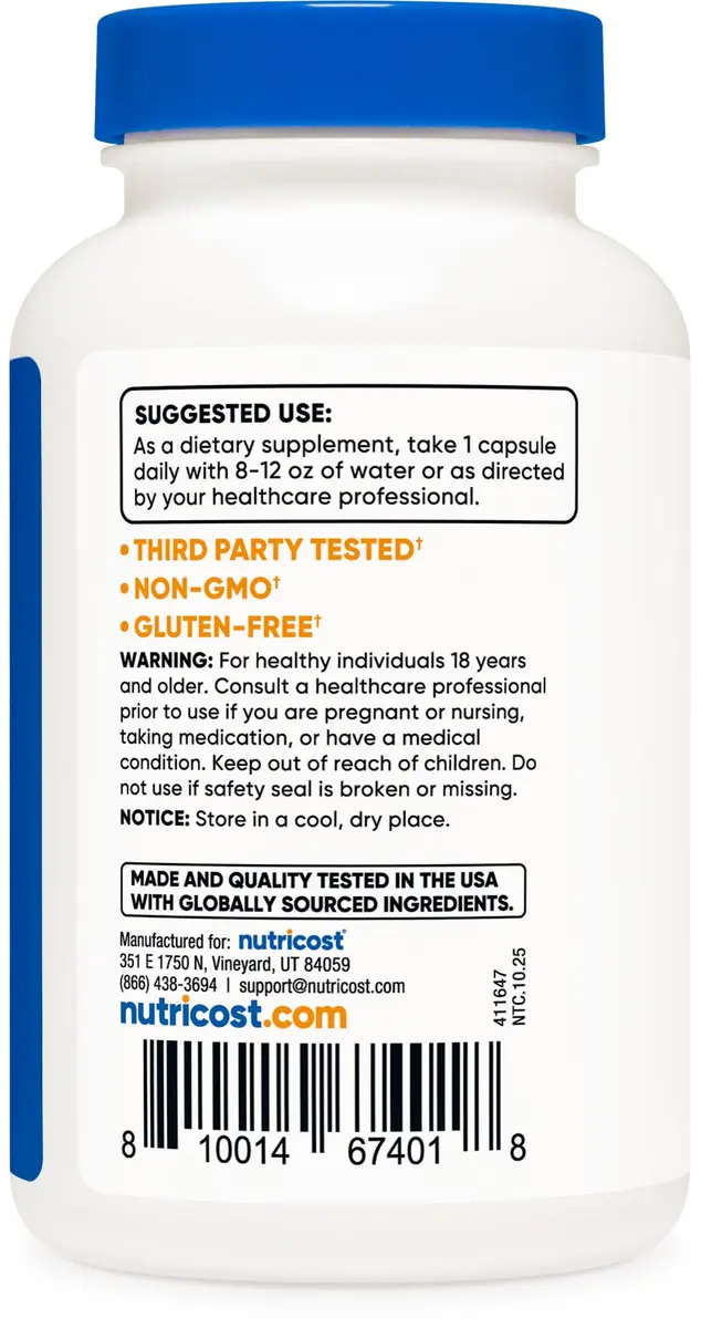 Nutricost R-Alpha Lipoic Acid 100mg | Vegan, Gluten-Free, Non-GMO Supplement - view 4