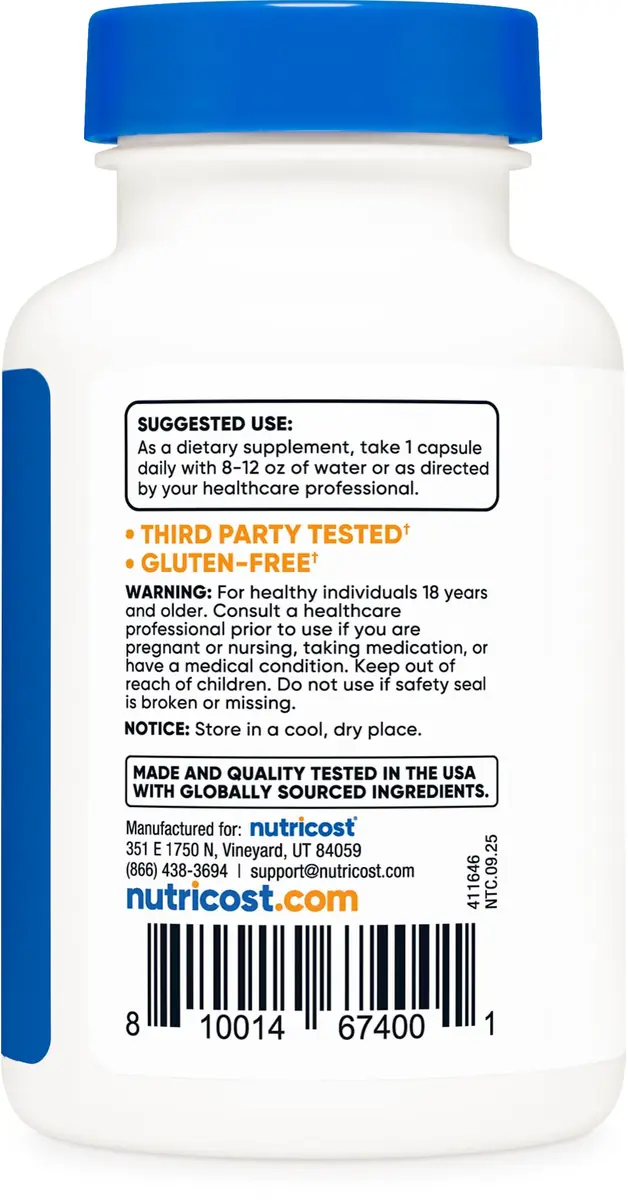 Nutricost R-Alpha Lipoic Acid 100mg | Vegetarian, Gluten-Free Supplement for Adults - view 4