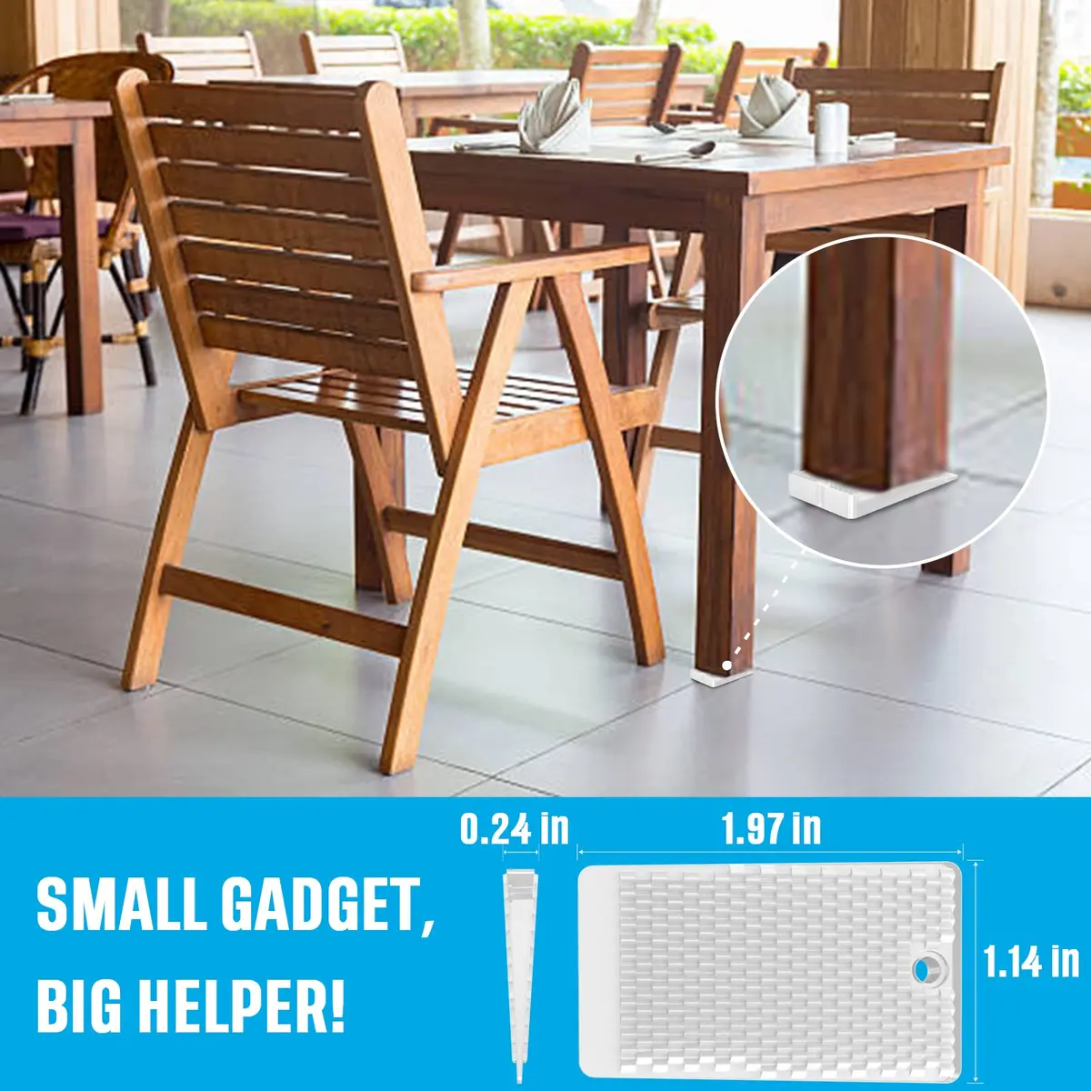 YARKOR Furniture Levelers 32 Pieces Jar 2" | Rubber Non-Slip Wedges for Home & Restaurant - view 4