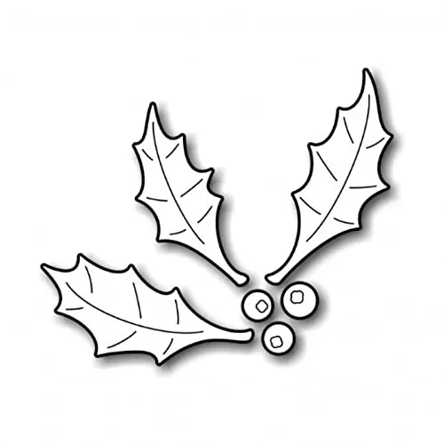 Trdxxx Holly Berries Metal Cutting Die Cuts | High-Carbon Steel Craft Stencil (6.2cm x 4.5cm) - view 3