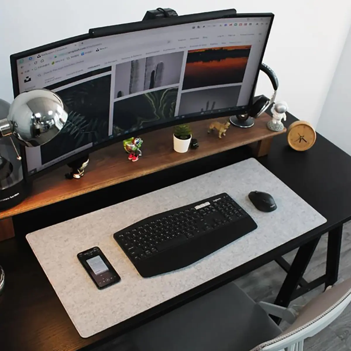 DAWNTREES Felt Desk Pad 90cm x 40cm (36" x 16") | Smooth Glide & Tabletop Protection - main product image