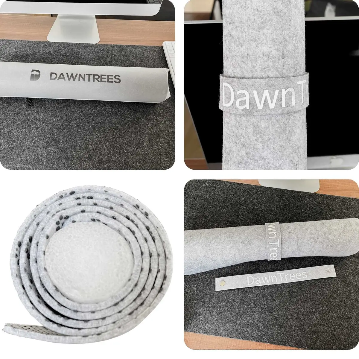 DAWNTREES Felt Desk Pad 90cm x 40cm (36" x 16") | Smooth Glide & Tabletop Protection - view 7