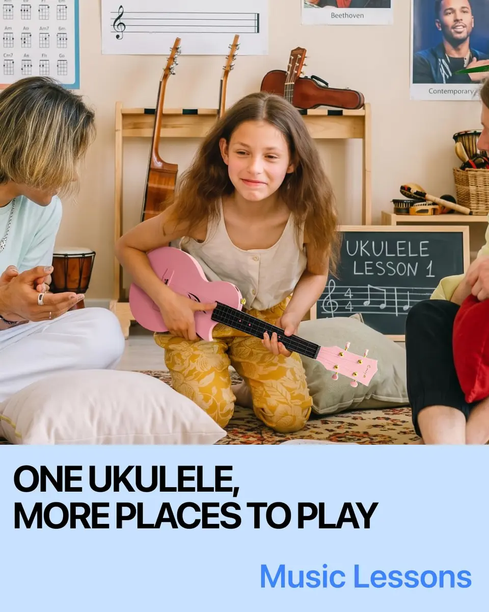 Enya NOVA U MINI 21-Inch Carbon Fiber Soprano Travel Ukulele, Black | Waterproof & Lightweight for Travel & Beginners - view 9