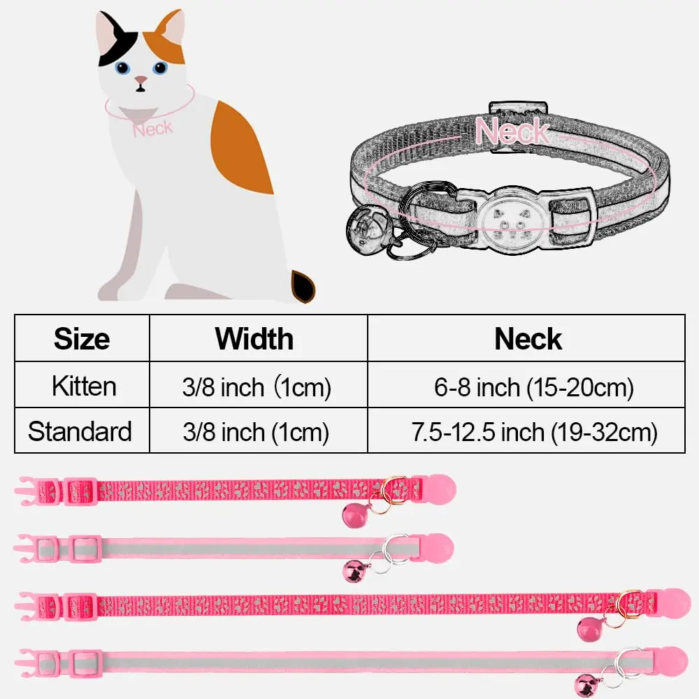 Taglory Reflective Cat Collar 6-8 in | Safety & Night Visibility (110 characters) - view 6