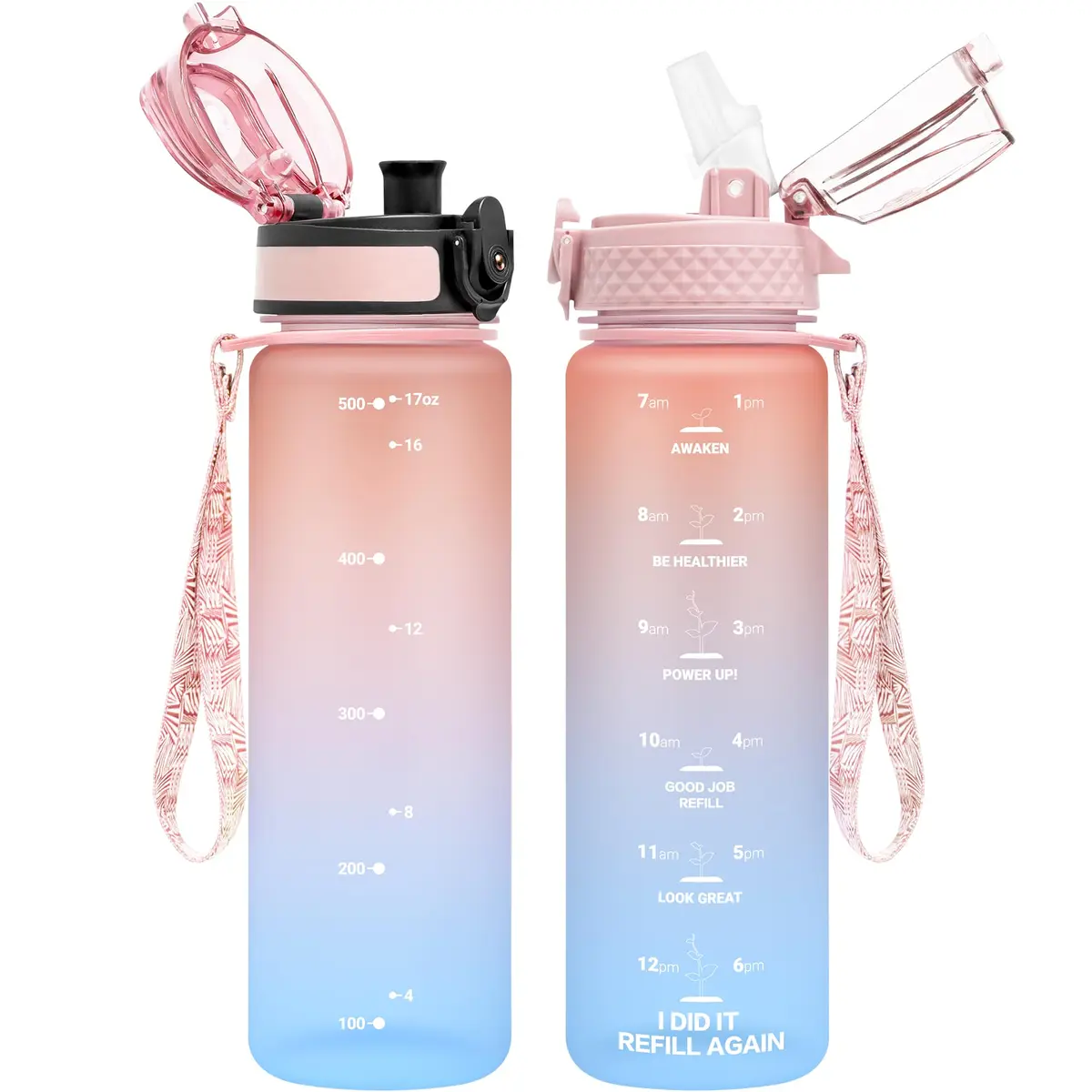 OLDLEY Kids Water Bottle for School 17 oz | BPA-Free Leak-proof Durable Tritan Plastic - main product image