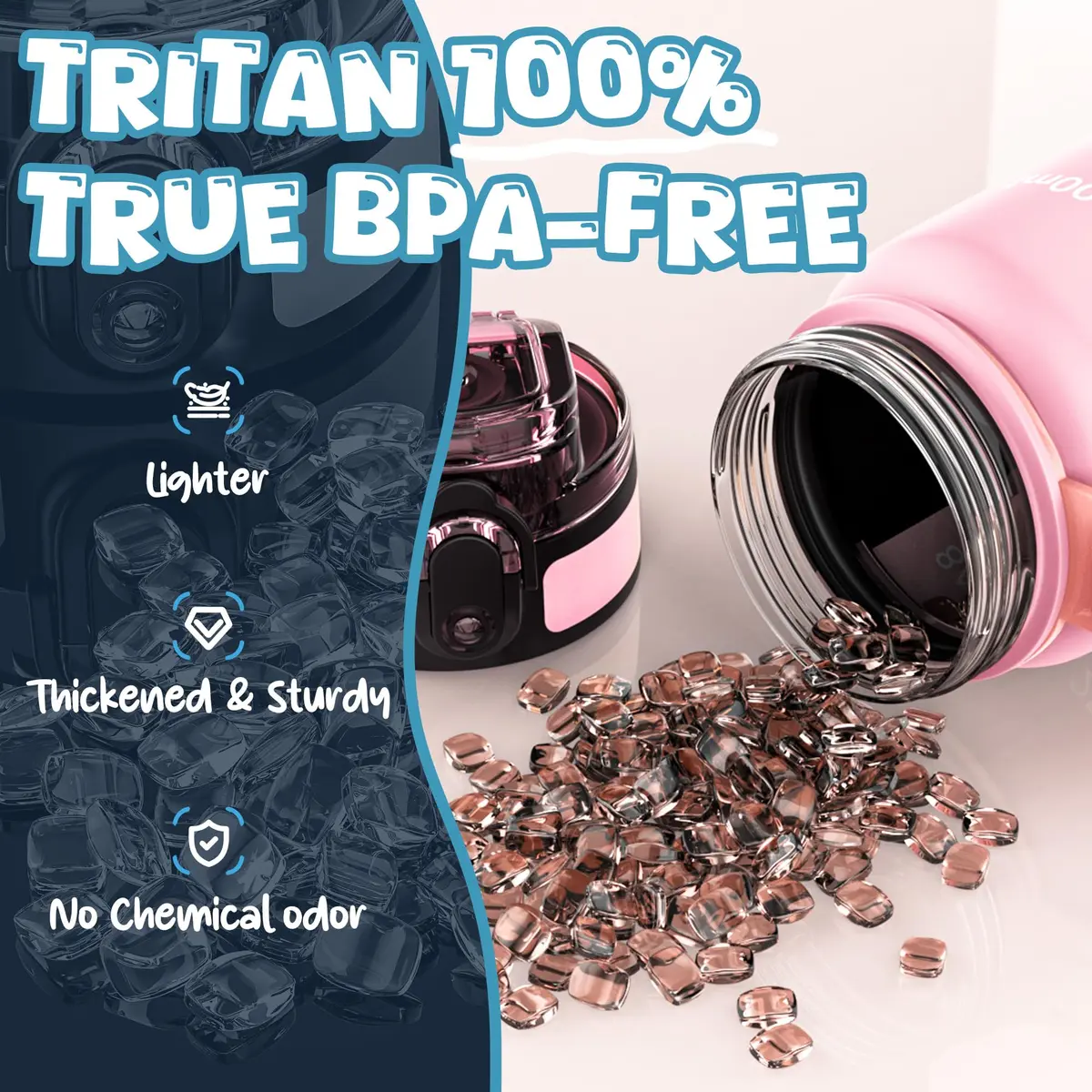 OLDLEY Kids Water Bottle for School 17 oz | BPA-Free Leak-proof Durable Tritan Plastic - view 10