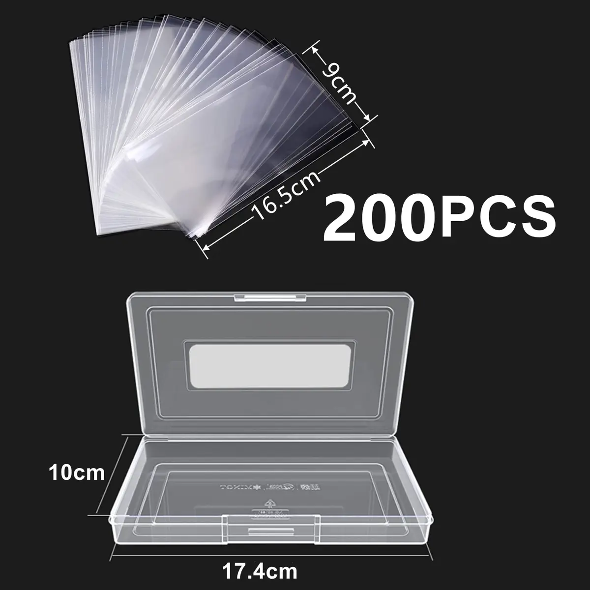 MUDOR Dollar Bill Holders for Collectors 200 Pack | Clear PP Currency Sleeves (16.5x9cm) - view 2