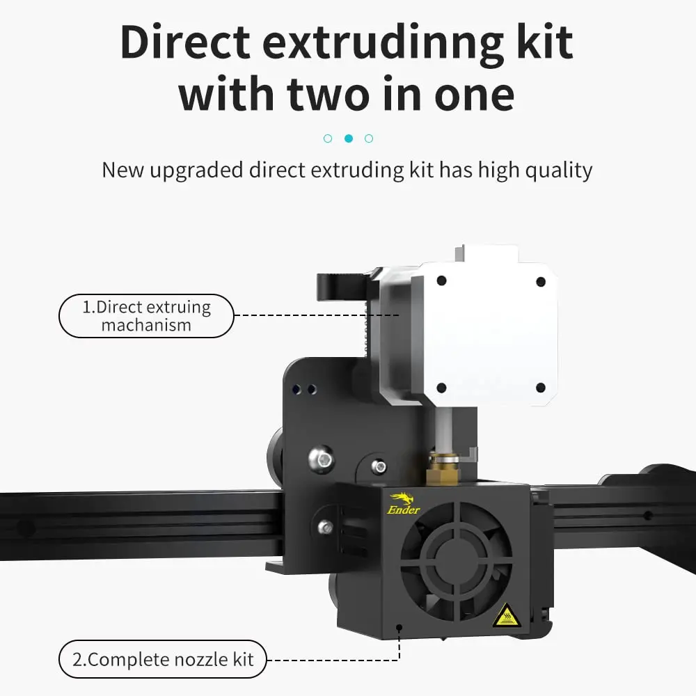 Creality Ender 3 Direct Drive Upgrade Kit | Supports Flexible TPU Filament, 24V Aluminum Hotend (2.9X3.7X4.9inch, 0.8lb) - view 2