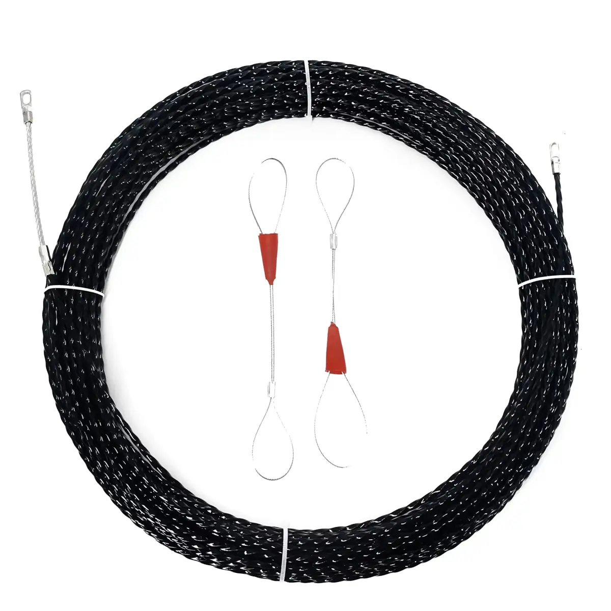 VGongTech 100ft Fish Tape Cable Puller Kit 30m (100ft) | Non-Conductive PET for Electrical Wiring - main product image