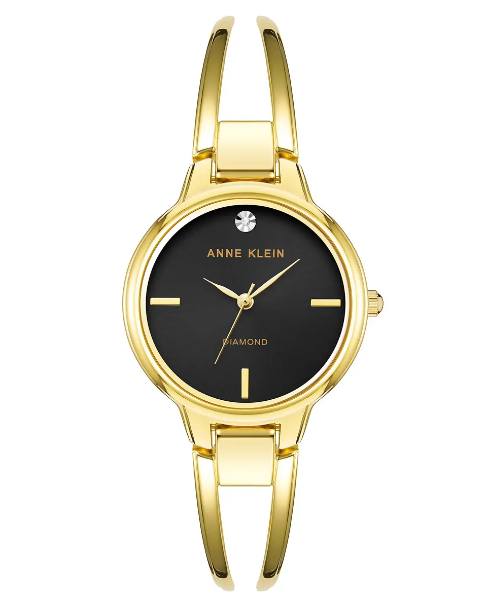 Anne Klein Women's Genuine Diamond Dial Bangle Watch 30mm (1.18in) | Japanese Quartz Movement - main product image