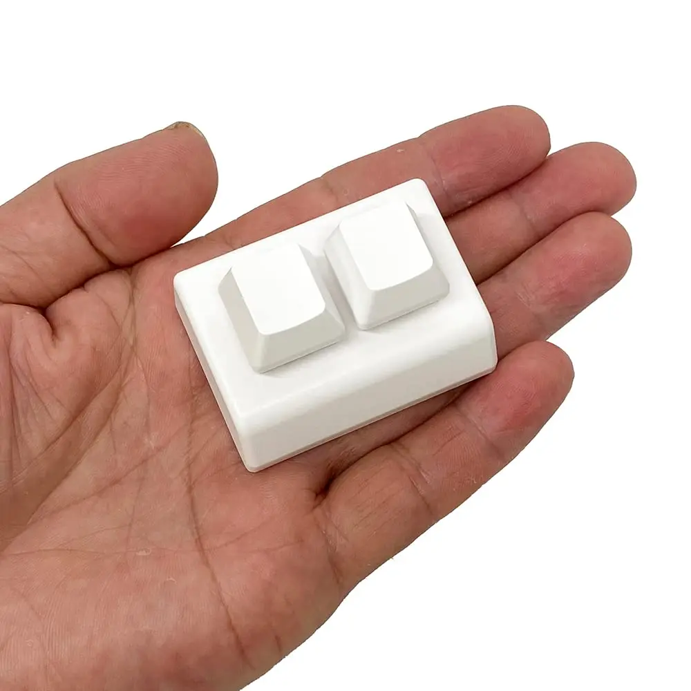 QINIZX 2-Key Mini Keypad with Hot-Swappable Red Switches | Programmable Macro Pad for PC Gaming - view 6