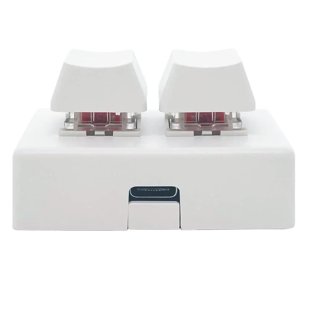 QINIZX 2-Key Mini Keypad with Hot-Swappable Red Switches | Programmable Macro Pad for PC Gaming - view 3
