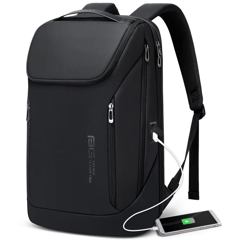 BANGE Business Smart Backpack Waterproof fit 15.6 Inch Laptop Backpack with USB Charging Port, Travel Durable Backpack (35cm x 49cm x 14cm) - main product image