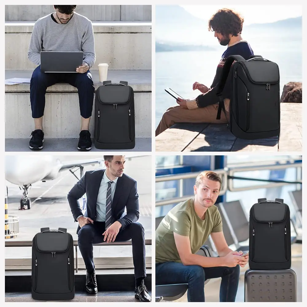 BANGE Business Smart Backpack Waterproof fit 15.6 Inch Laptop Backpack with USB Charging Port, Travel Durable Backpack (35cm x 49cm x 14cm) - view 7
