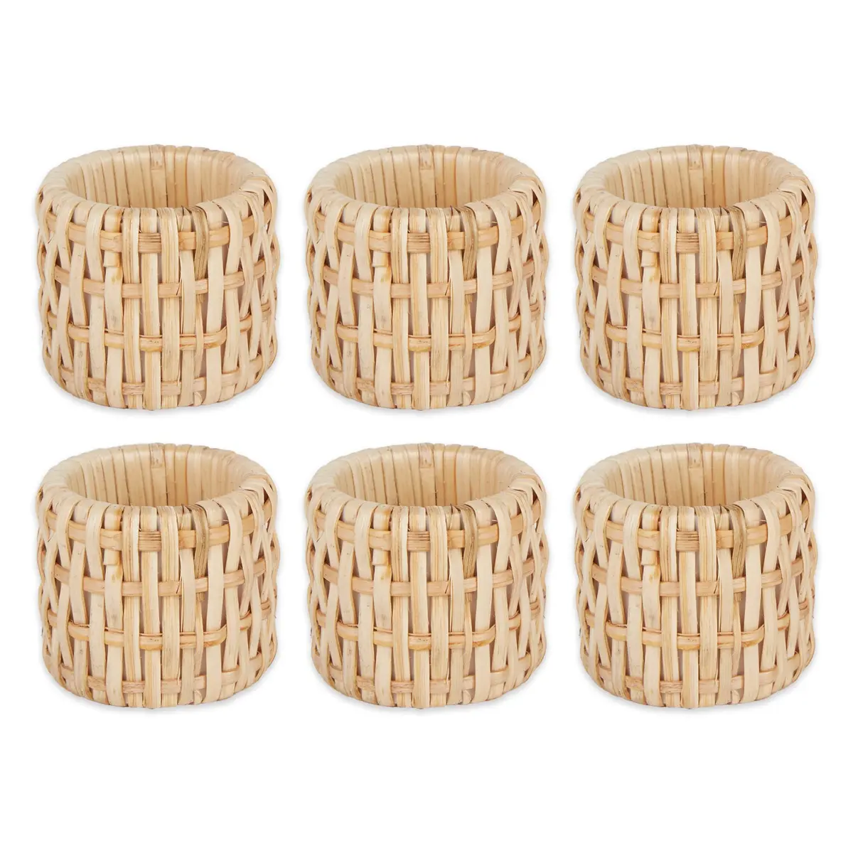 DII Basic Napkin Ring Collection Decorative, Rattan, One Size | Neutral Table Accessory - main product image