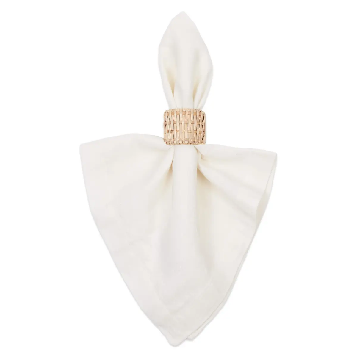 DII Basic Napkin Ring Collection Decorative, Rattan, One Size | Neutral Table Accessory - view 2