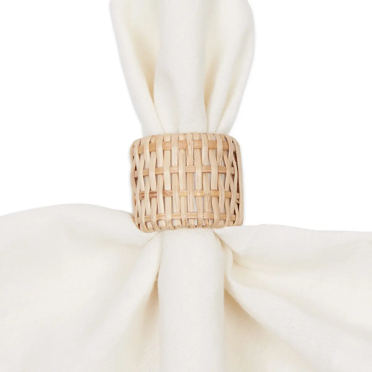 DII Basic Napkin Ring Collection Decorative, Rattan, One Size | Neutral Table Accessory - view 3