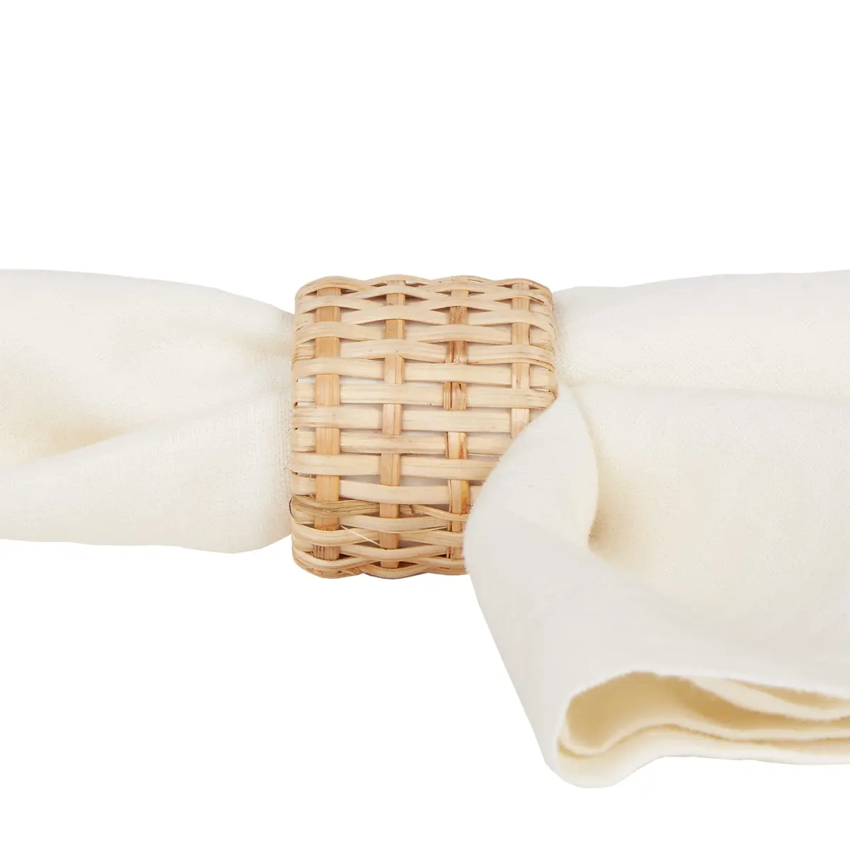 DII Basic Napkin Ring Collection Decorative, Rattan, One Size | Neutral Table Accessory - view 4