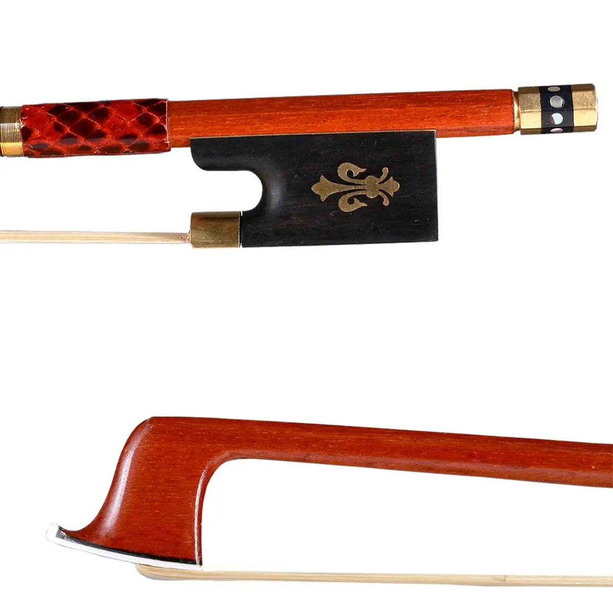 AMZZ Full Size 4/4 Pernambuco Violin Bow with Case | Handmade, Lightweight, Warm Sound - view 6