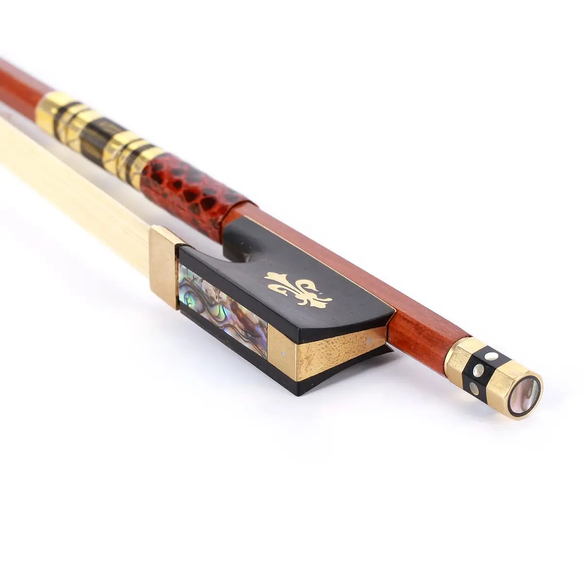 AMZZ Full Size 4/4 Pernambuco Violin Bow with Case | Handmade, Lightweight, Warm Sound - view 2