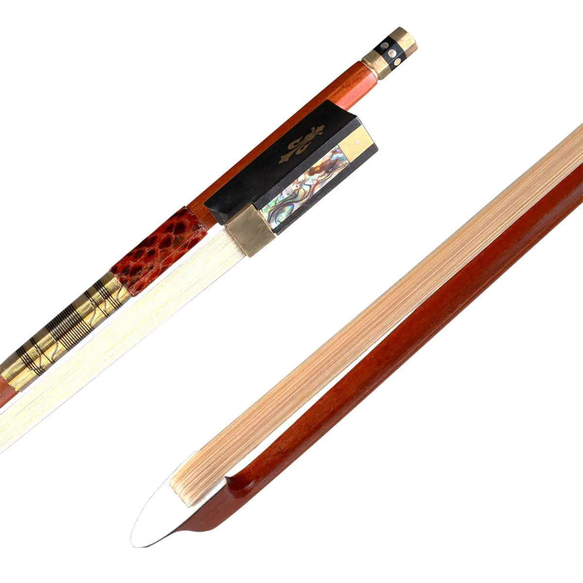 AMZZ Full Size 4/4 Pernambuco Violin Bow with Case | Handmade, Lightweight, Warm Sound - view 3