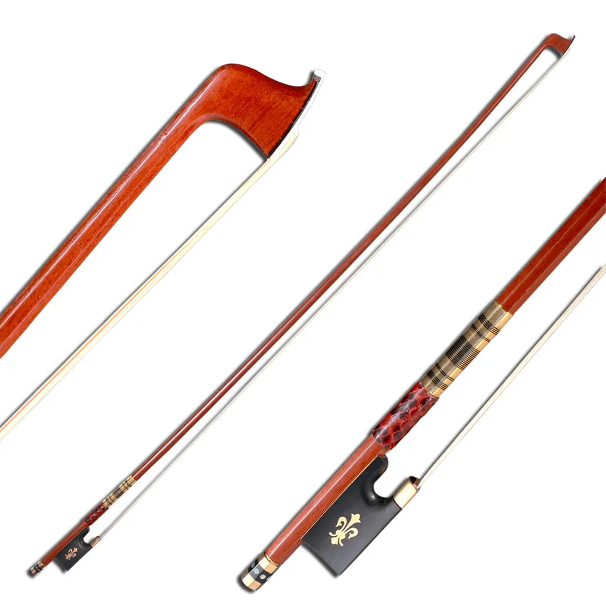 AMZZ Full Size 4/4 Pernambuco Violin Bow with Case | Handmade, Lightweight, Warm Sound - view 4