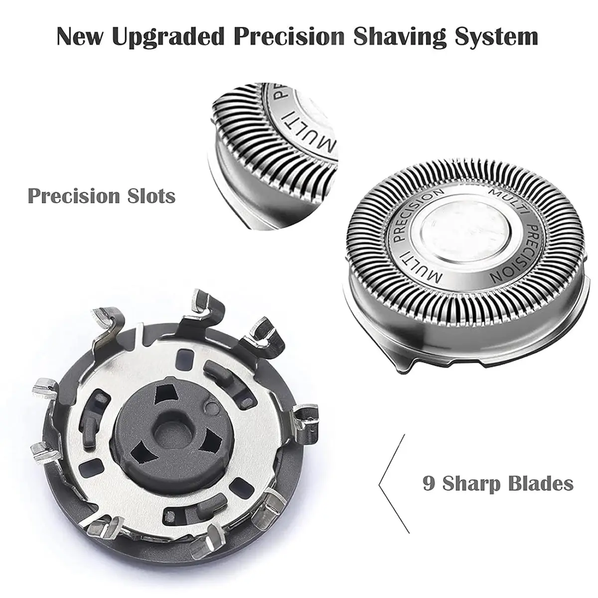 Suleto SH50/52 Replacement Heads for Philips Series 5000 Shavers, 3 Count | Precision Cutting System - view 2