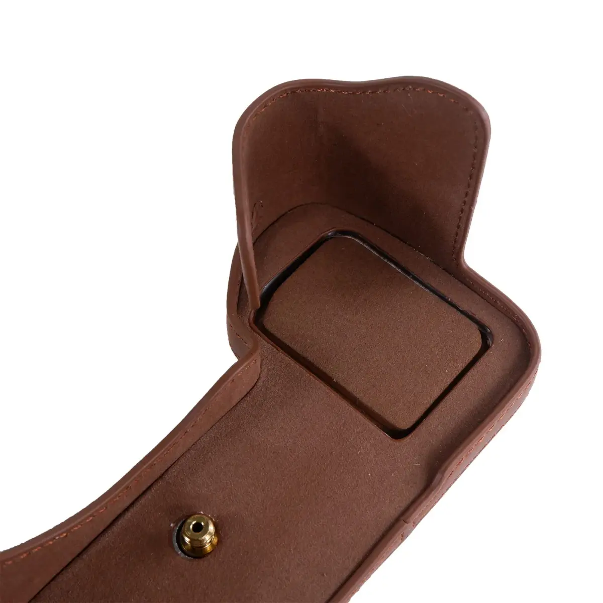 Rieibi PU Leather Half Camera Case for Sony Alpha 7 IV a7S III A1 Cameras | Coffee - view 2