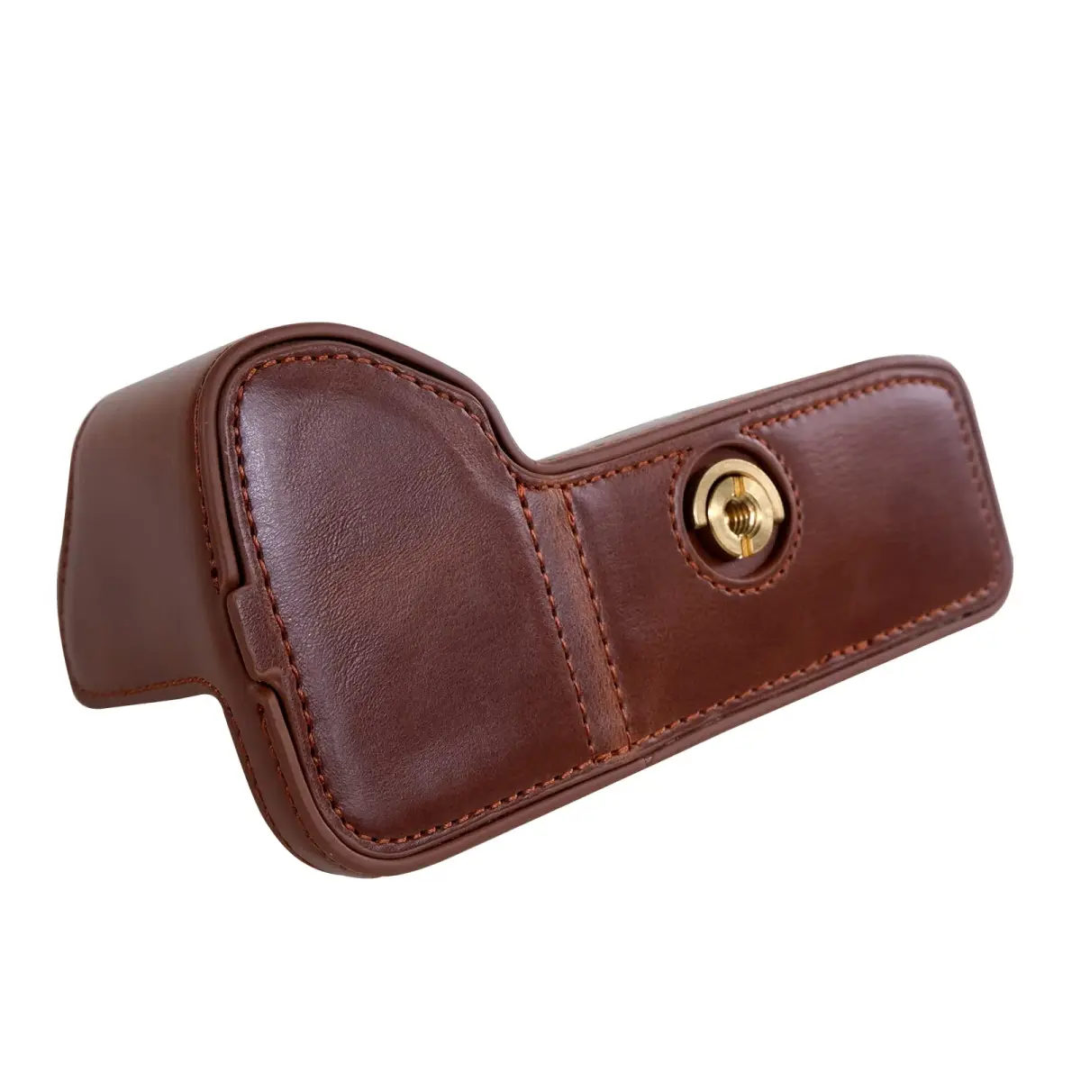 Rieibi PU Leather Half Camera Case for Sony Alpha 7 IV a7S III A1 Cameras | Coffee - view 3