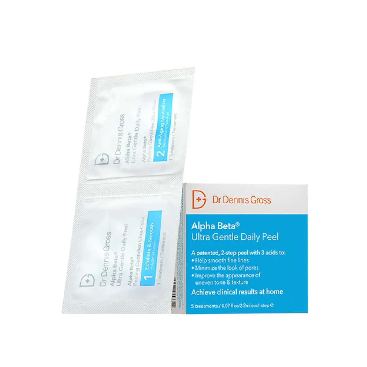 Dr Dennis Gross Alpha Beta Ultra Gentle Exfoliating Daily Peel - 5 Pack | Dermatologist-Formulated for Sensitive Skin - main product image