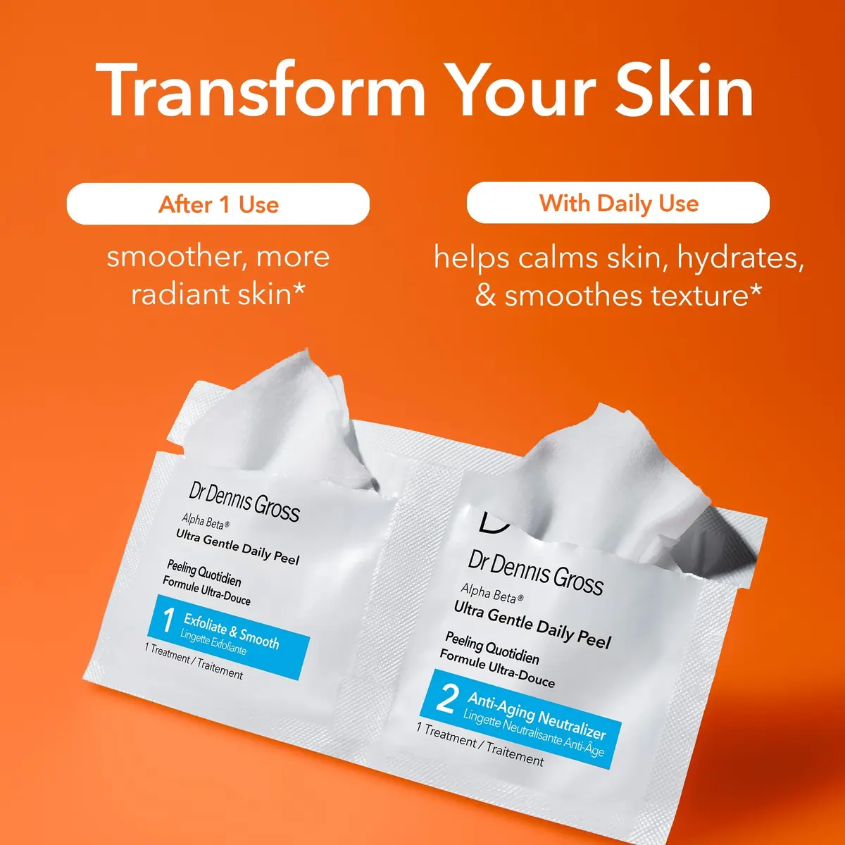Dr Dennis Gross Alpha Beta Ultra Gentle Exfoliating Daily Peel - 5 Pack | Dermatologist-Formulated for Sensitive Skin - view 2