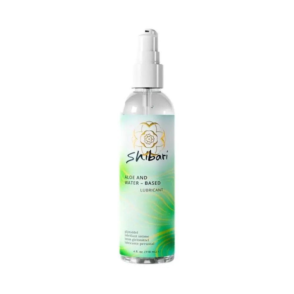 SHIBARI Premium Aloe Water-Based Personal Lubricant 118ml (4 Fl Oz) | Organic Aloe, Hypoallergenic, Condom-Safe - main product image