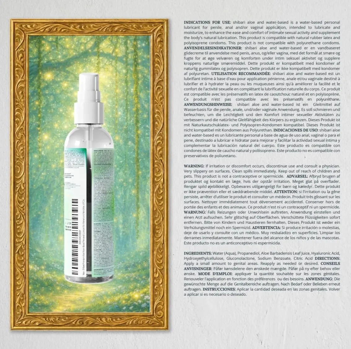 SHIBARI Premium Aloe Water-Based Personal Lubricant 118ml (4 Fl Oz) | Organic Aloe, Hypoallergenic, Condom-Safe - view 2
