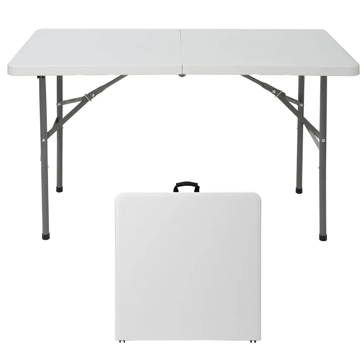 ZENY 4ft Portable Folding Table White | Indoor Outdoor Picnic Party Camp Dining - view 8