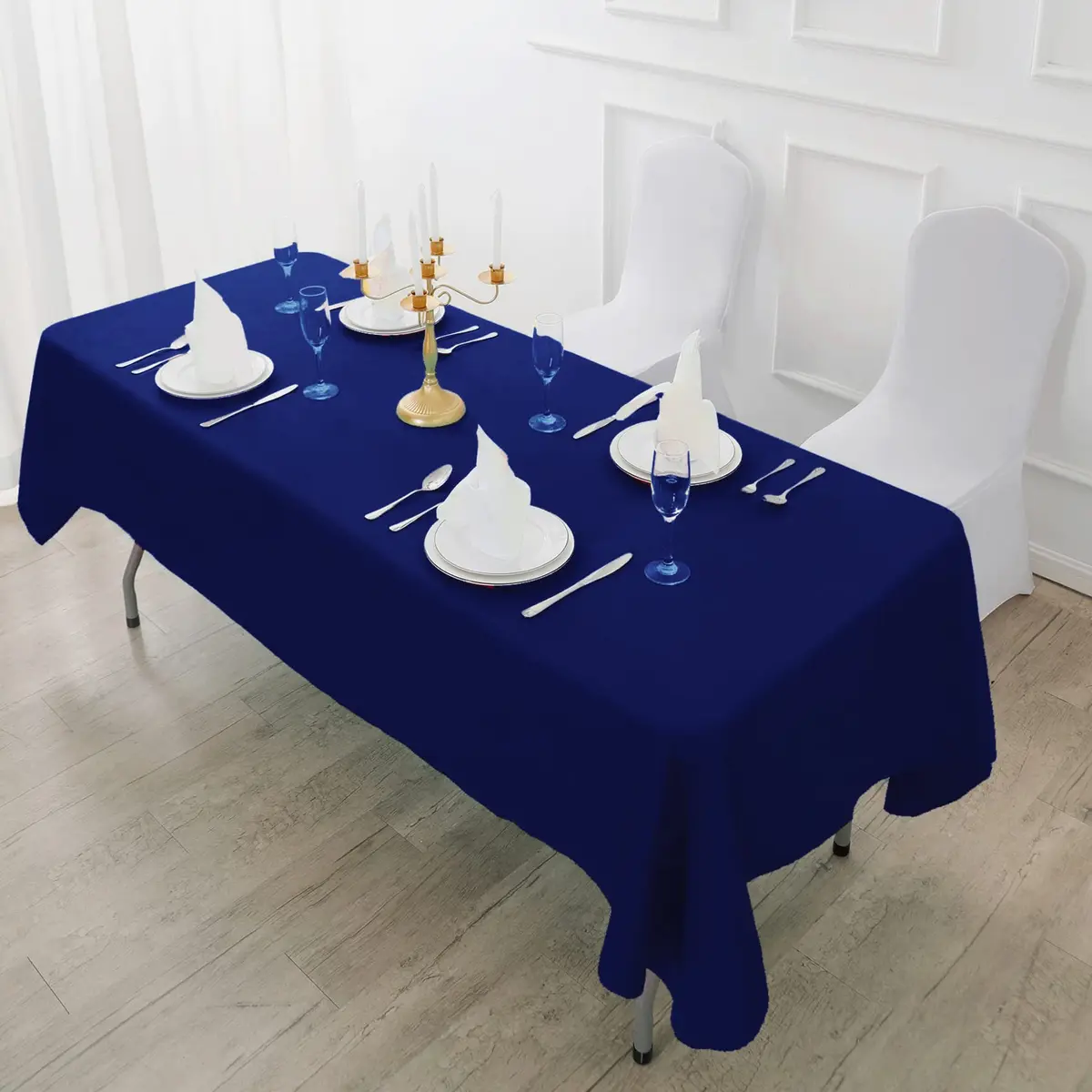 Fokitut Waterproof Rectangle Tablecloth 60x102 Inch | Stain & Wrinkle Resistant Polyester - view 5