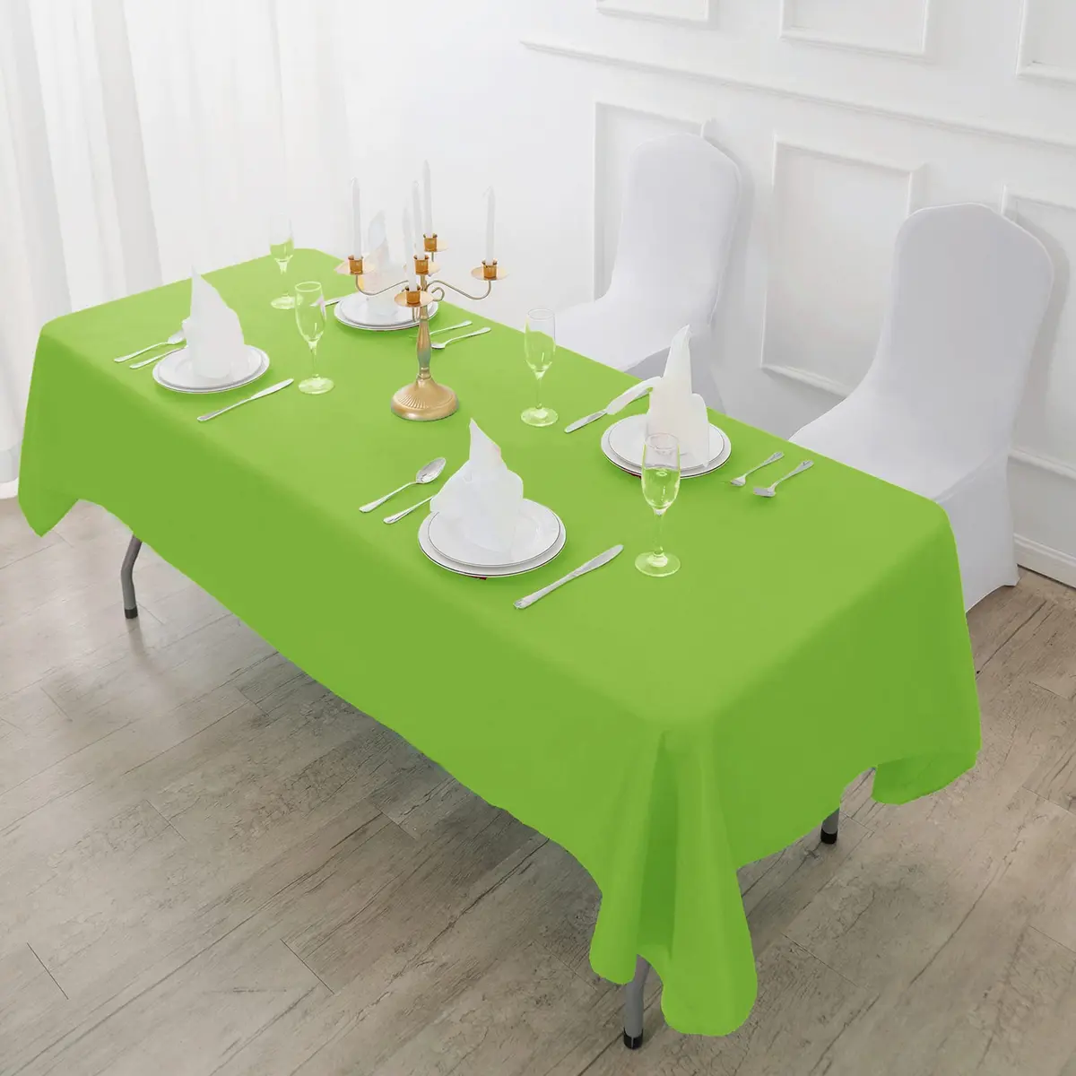 Fokitut Waterproof Rectangle Tablecloth 60x102 Inch | Stain & Wrinkle Resistant Polyester - view 5