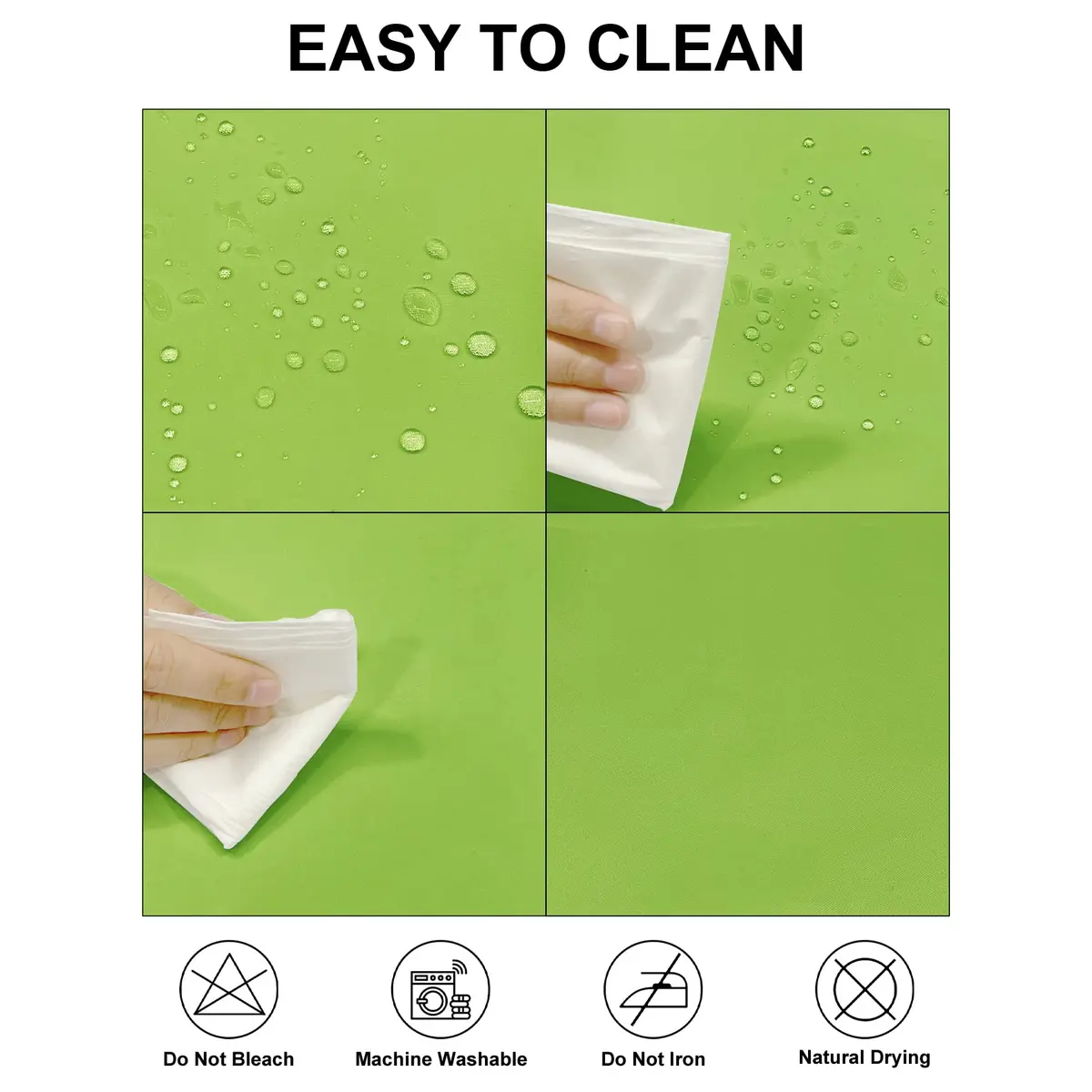Fokitut Waterproof Rectangle Tablecloth 60x102 Inch | Stain & Wrinkle Resistant Polyester - view 2