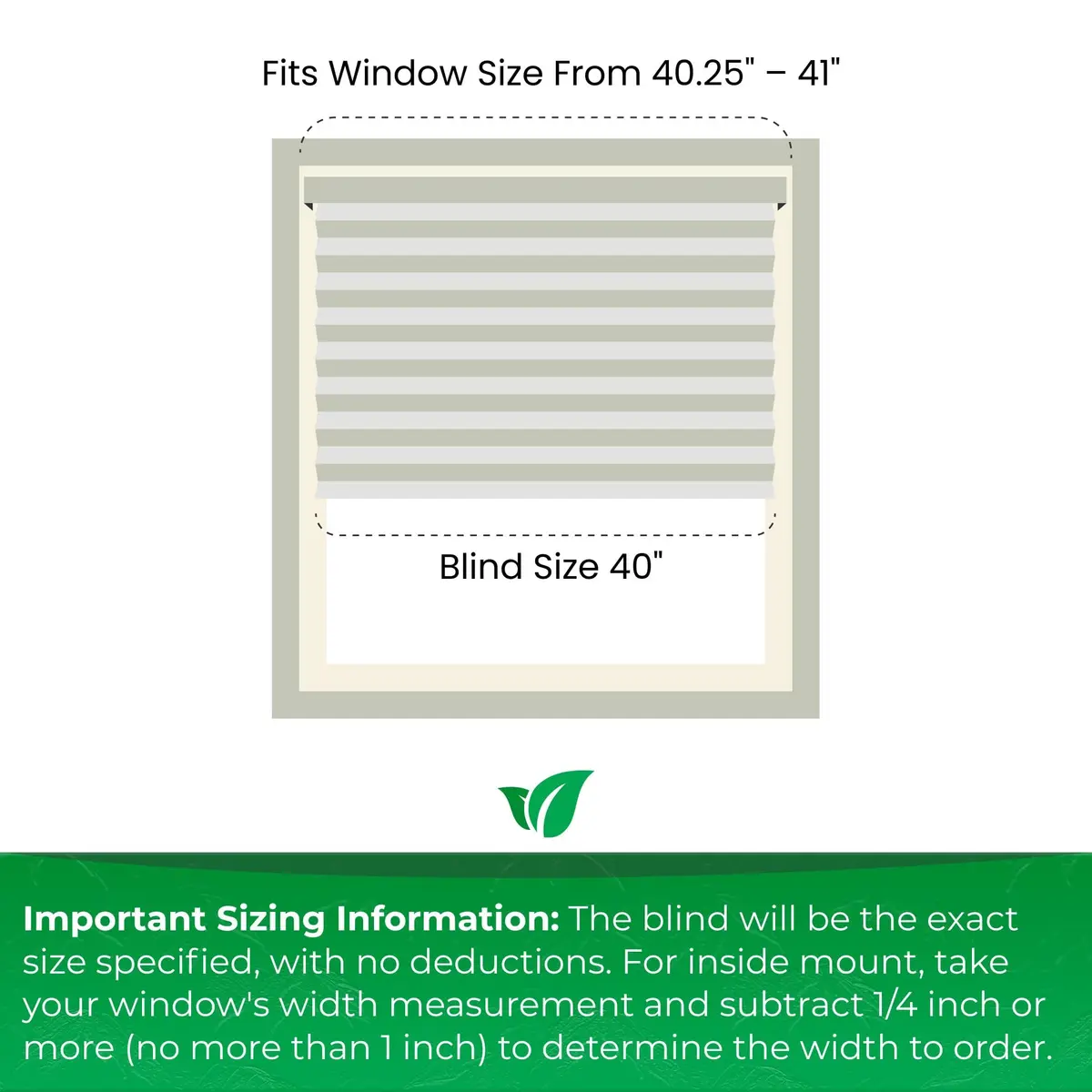 Calyx Interiors Pleated Fabric Window Shades, 40" W x 60" H, White | Cordless Light Filtering Window Shade - view 3