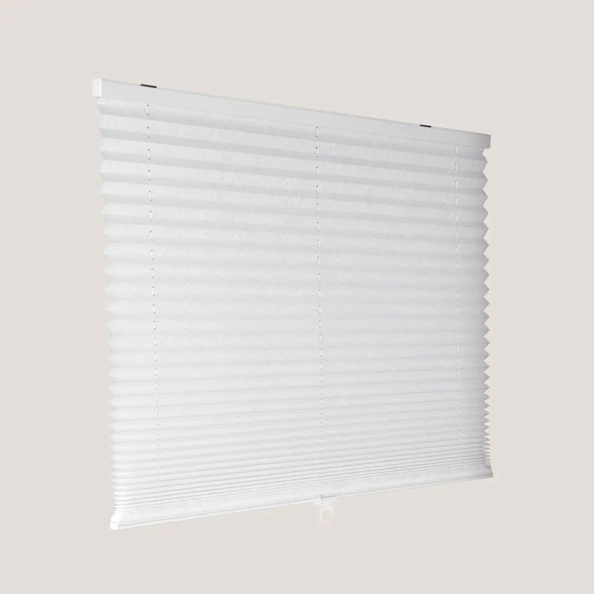 Calyx Interiors Pleated Fabric Window Shades, 40" W x 60" H, White | Cordless Light Filtering Window Shade - view 4