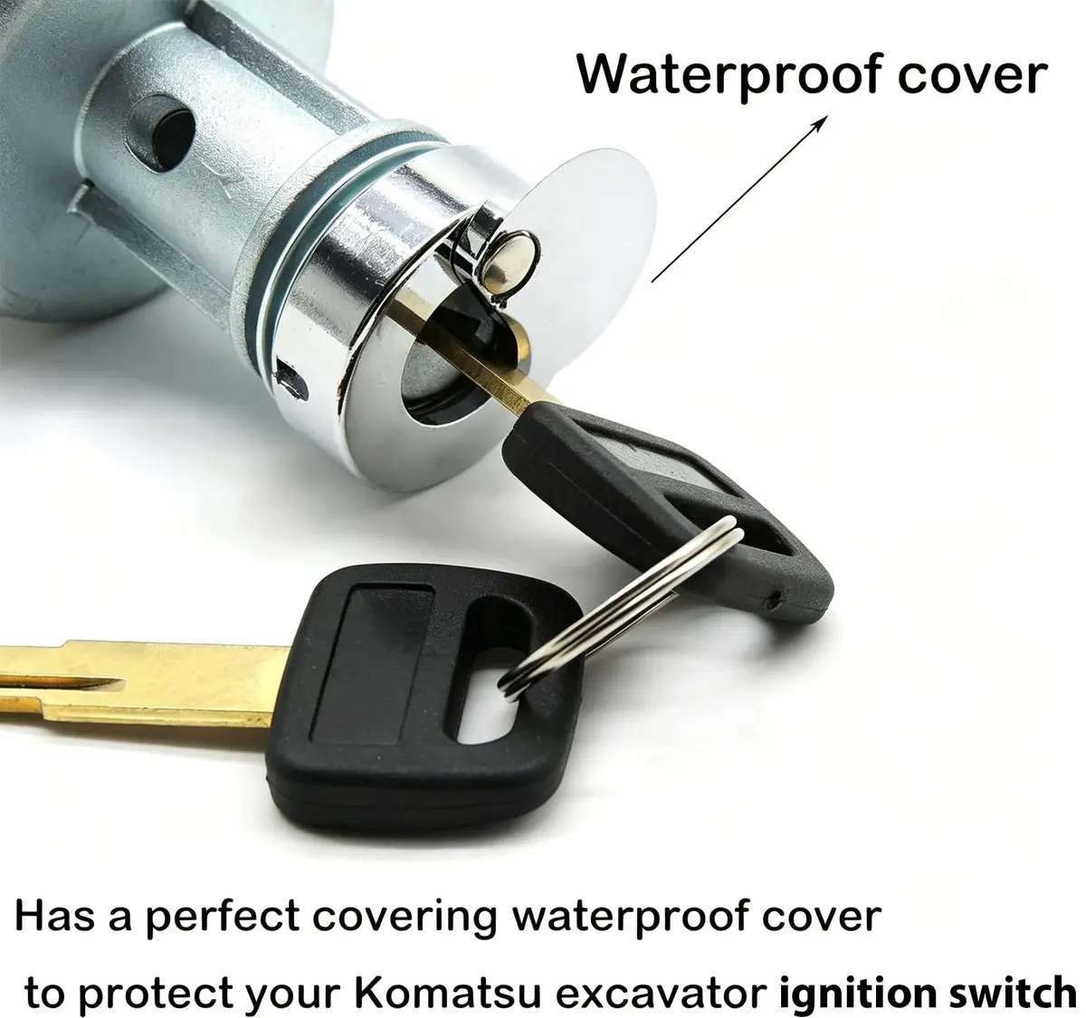 HiSport Ignition Starter Key Switch 12V (4-Pin, Screw Terminal) | Replaces Komatsu 22B-06-11910 - view 2
