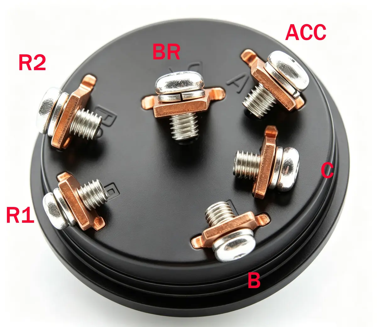 HiSport Ignition Starter Key Switch 12V (4-Pin, Screw Terminal) | Replaces Komatsu 22B-06-11910 - view 3