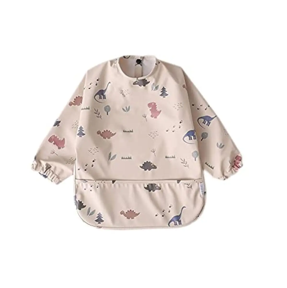 GZMM Waterproof Baby Bibs Long Sleeve Feeding Bib with Food Catcher, Easy Clean & Washable | Infant Toddler Bibs for 6-24 Months - main product image
