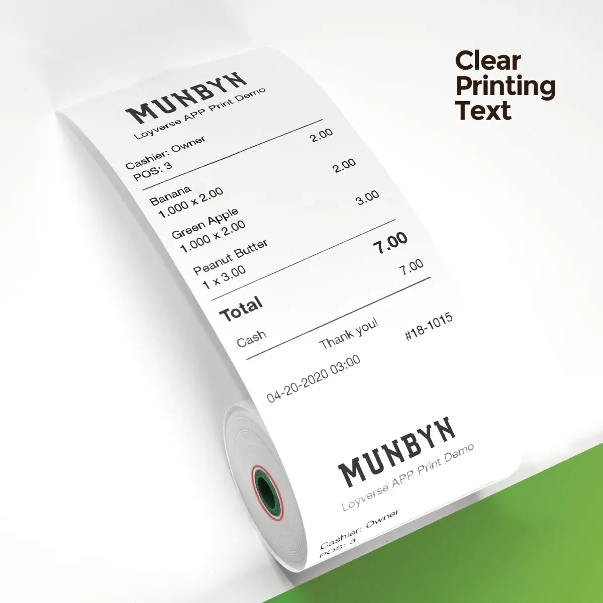 MUNBYN Thermal Receipt Paper 3 1/8" x 230ft (80mm x 70.1m) | BPA Free, 10 Rolls for POS Printers - view 8