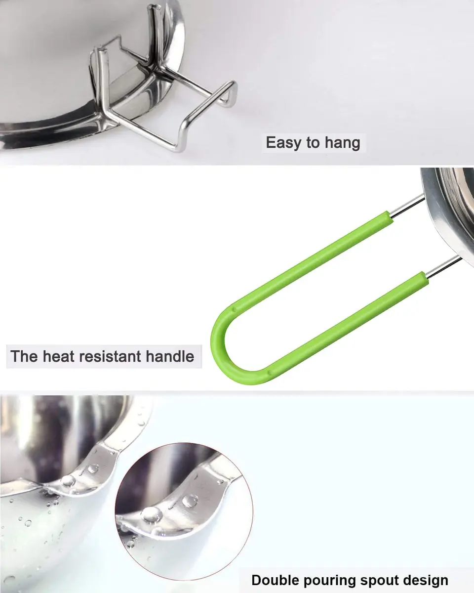 SONGZIMING Double Boiler Pot Set 600ml & 1600ml with Silicone Spatula | Induction Compatible Melting Pot - view 5