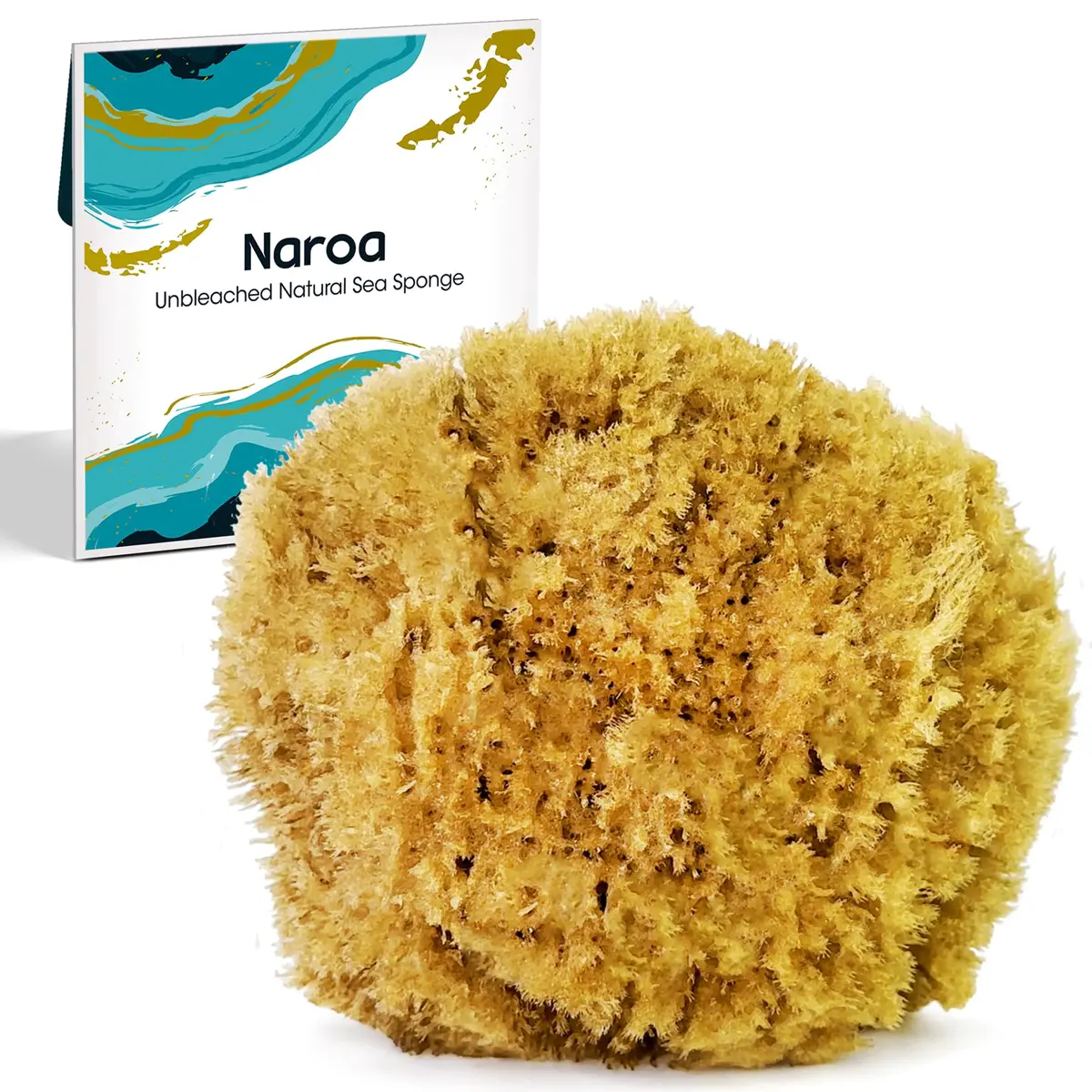 Naroa Exfoliating Natural Sponge for Shower Large | Bath Sea Loofah for Healthy Skin - main product image