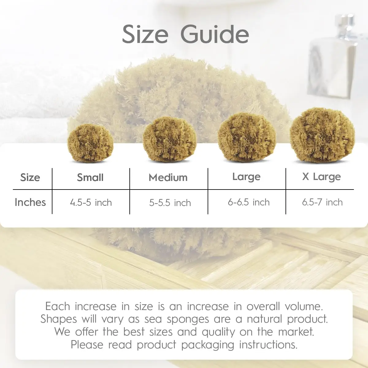 Naroa Exfoliating Natural Sea Sponge for Shower X Large | Bath Loofah for Healthy Skin - view 5