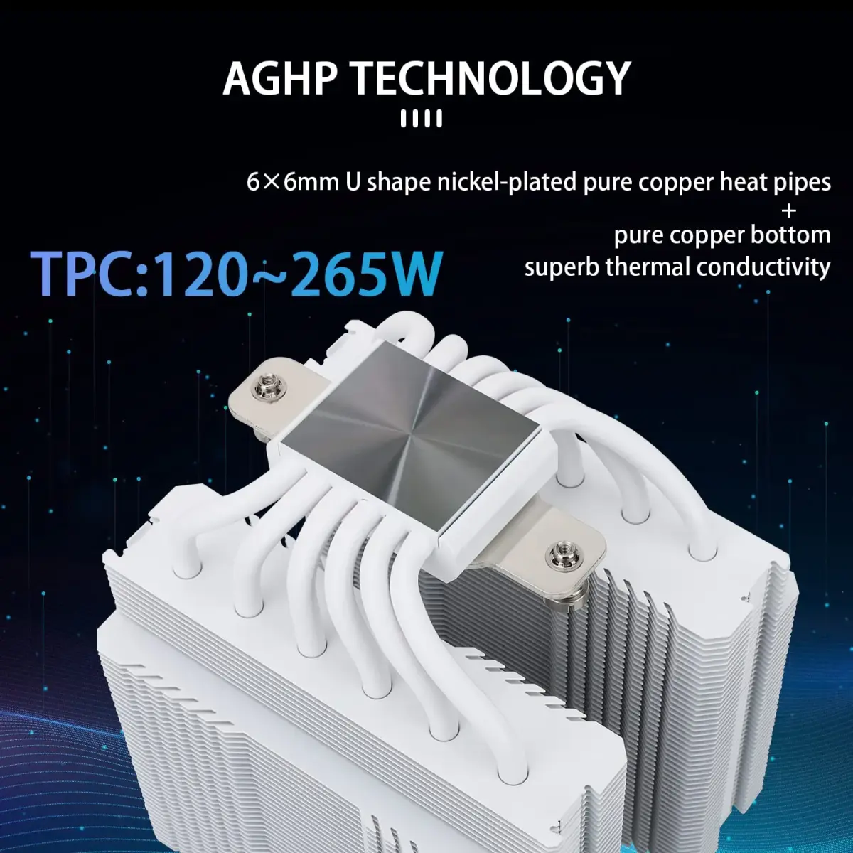 Thermalright Peerless Assassin 120 SE ARGB White CPU Air Cooler | 6 Heat Pipes, Dual 120mm PWM Fans, LGA1700/AM5 Compatible - view 2
